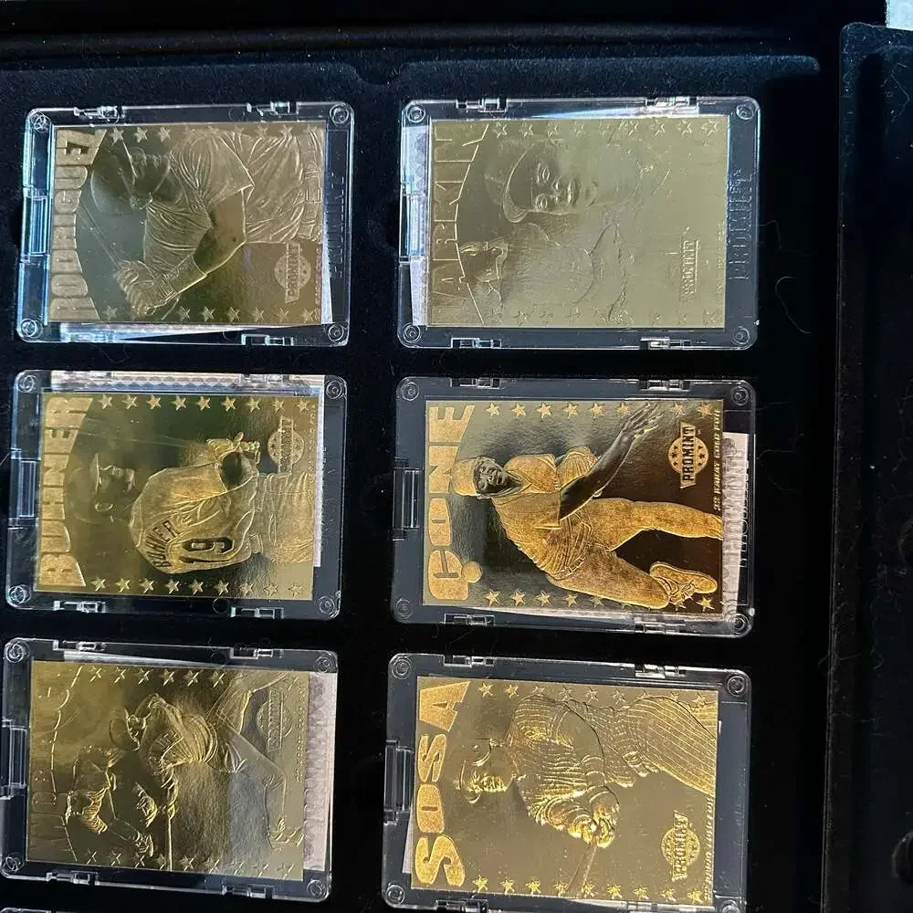 Promint 22 Karat Gold Foil Baseball Card Collector Series Set in Display Case